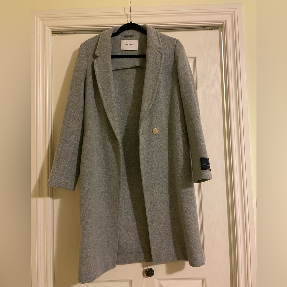 Babaton Gray Blazer Coat